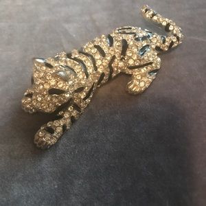 Swarvoski Crystal Cat Brooch